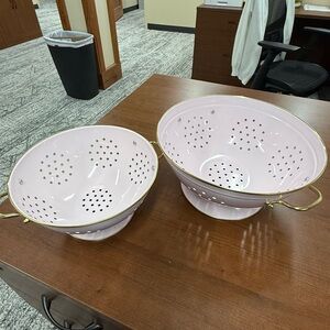 Amazon Pink and Gold Colander Set